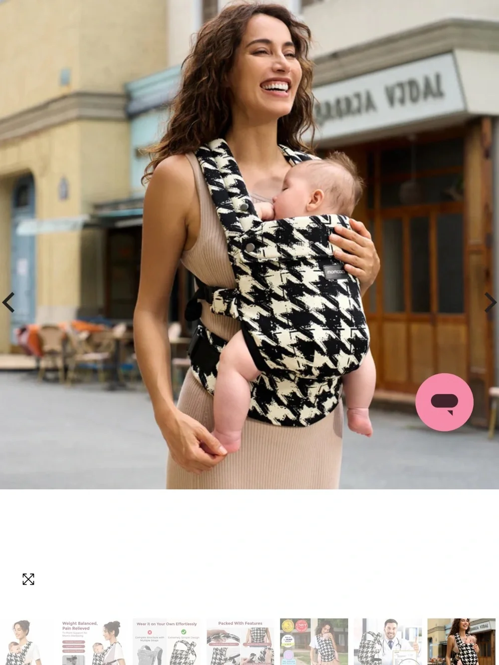 Black & White momcozy Carrier